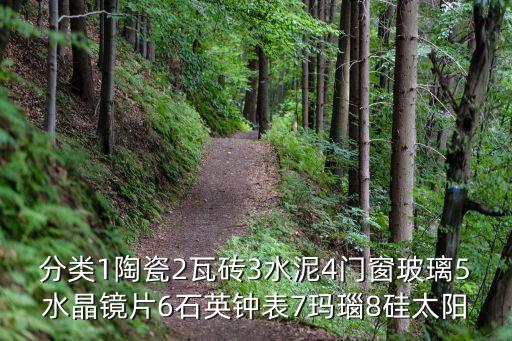 東莞玻璃鏡片面板品質保障，分類1陶瓷2瓦磚3水泥4門窗玻璃5水晶鏡片6石英鐘表7瑪瑙8硅太陽