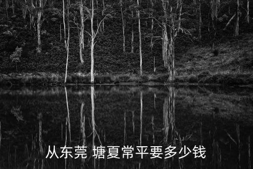從東莞 塘夏常平要多少錢