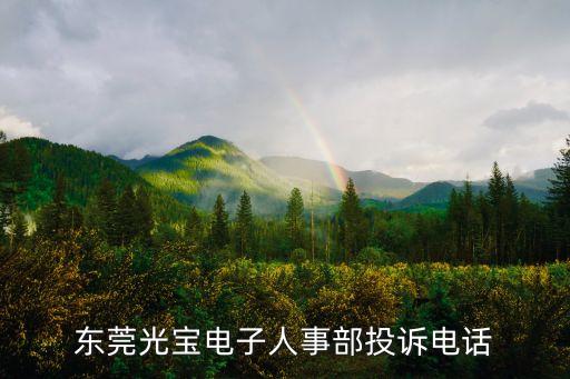 東莞光寶電子人事部投訴電話