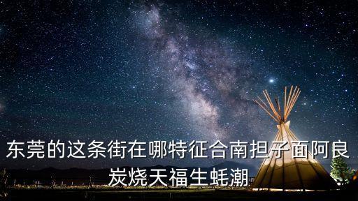 東莞的這條街在哪特征合南擔子面阿良炭燒天福生蠔潮