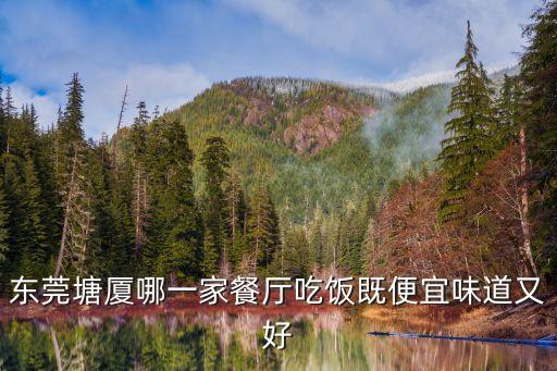 東莞塘廈哪一家餐廳吃飯既便宜味道又好