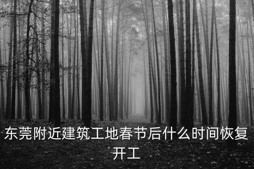 東莞附近建筑工地春節(jié)后什么時(shí)間恢復(fù)開工