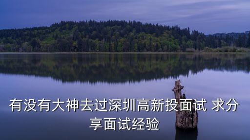 有沒有大神去過深圳高新投面試 求分享面試經(jīng)驗