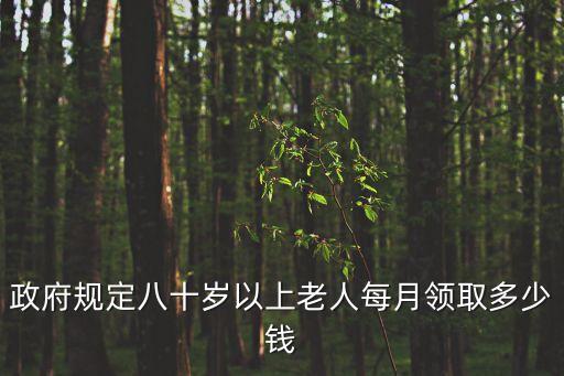 政府規(guī)定八十歲以上老人每月領(lǐng)取多少錢