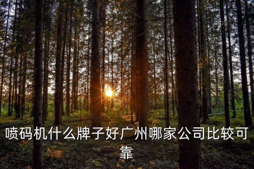 噴碼機什么牌子好廣州哪家公司比較可靠