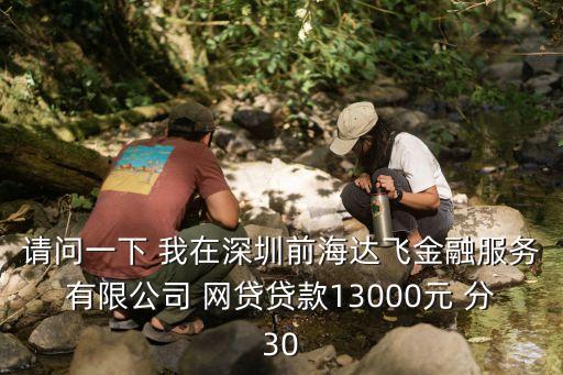 請(qǐng)問(wèn)一下 我在深圳前海達(dá)飛金融服務(wù)有限公司 網(wǎng)貸貸款13000元 分30