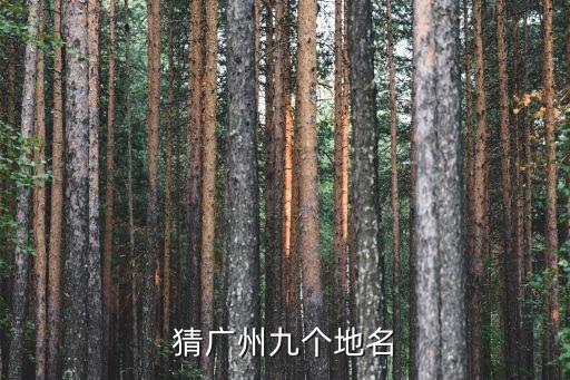猜廣州九個地名