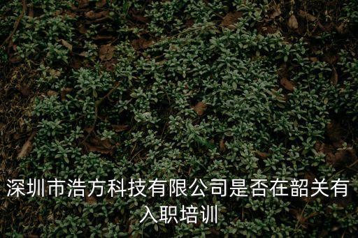 深圳市浩方科技有限公司是否在韶關(guān)有入職培訓(xùn)