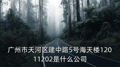 廣州市天河區(qū)建中路5號(hào)海天樓12011202是什么公司