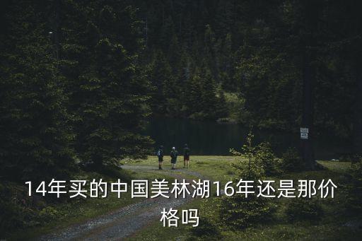 14年買的中國美林湖16年還是那價格嗎