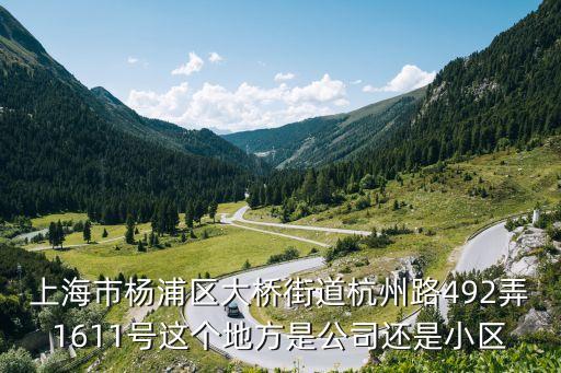 上海市萊茵華庭，上海市楊浦區(qū)大橋街道杭州路492弄1611號這個地方是公司還是小區(qū)