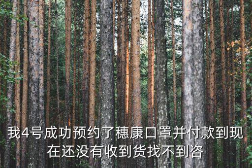 穗康廣州口罩，我4號成功預(yù)約了穗康口罩并付款到現(xiàn)在還沒有收到貨找不到咨
