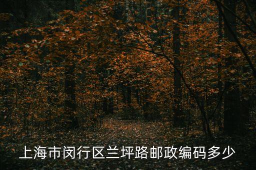 上海市閔行區蘭坪路郵政編碼多少