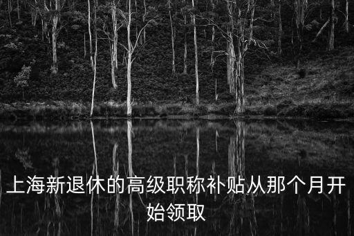 高級職稱 上海市 獎勵，上海新退休的高級職稱補貼從那個月開始領取