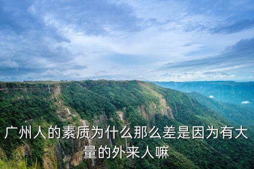 廣州人的素質為什么那么差是因為有大量的外來人嘛