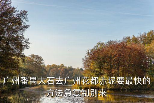 廣州番禺大石去廣州花都赤坭要最快的方法急復制別來