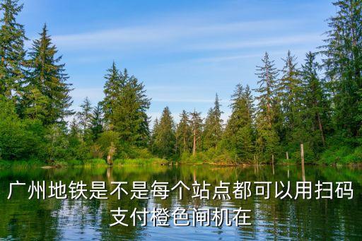 廣州地鐵是不是每個站點都可以用掃碼支付橙色閘機在