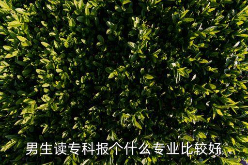 男生讀專科報個什么專業(yè)比較好