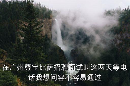 在廣州尊寶比薩招聘面試叫這兩天等電話我想問(wèn)容不容易通過(guò)