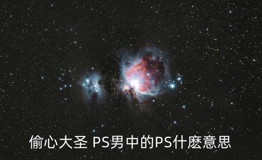 偷心大圣 PS男中的PS什麼意思