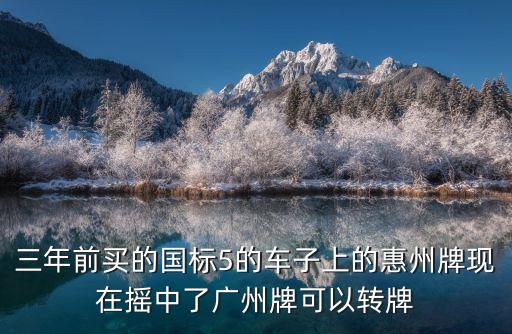 惠州國5車能遷廣州，2017年買的國五車上的粵M牌現在想拍個廣州車牌可以遷嗎