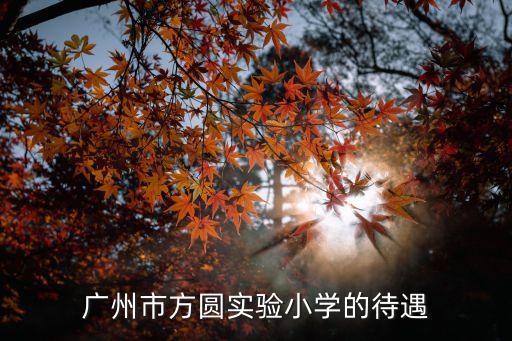 廣州市方圓實驗小學的待遇