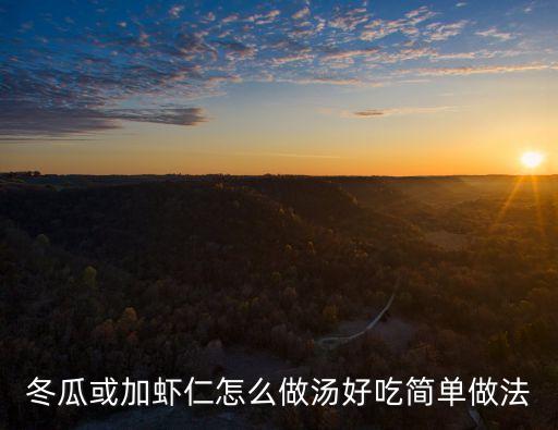 冬瓜蝦米湯，冬瓜蝦米湯怎么做好吃