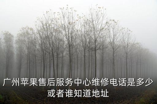 廣州蘋果售后服務中心維修電話是多少或者誰知道地址