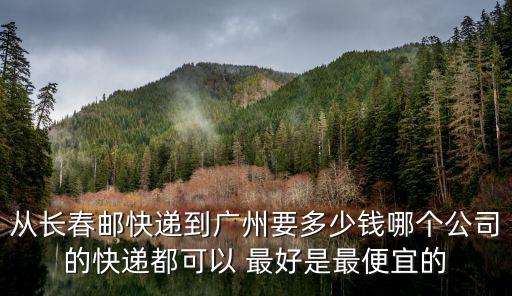 從長春郵快遞到廣州要多少錢哪個公司的快遞都可以 最好是最便宜的