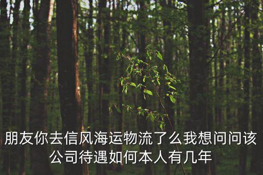 上海市信風(fēng)集裝箱航運(yùn)有限公司，朋友你去信風(fēng)海運(yùn)物流了么我想問問該公司待遇如何本人有幾年