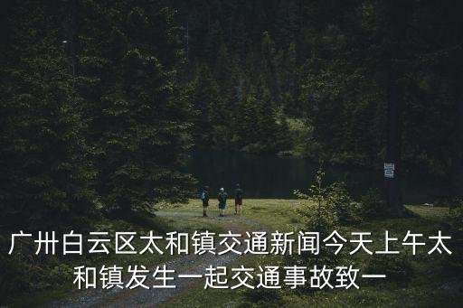 廣卅白云區(qū)太和鎮(zhèn)交通新聞今天上午太和鎮(zhèn)發(fā)生一起交通事故致一