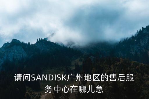 請(qǐng)問SANDISK廣州地區(qū)的售后服務(wù)中心在哪兒急