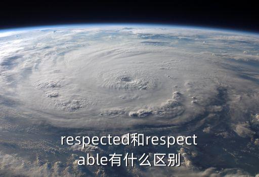 respected，Respected的中文意思是什么