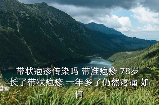 帶狀皰疹傳染嗎 帶準皰疹 78歲 長了帶狀皰疹 一年多了仍然疼痛 如何