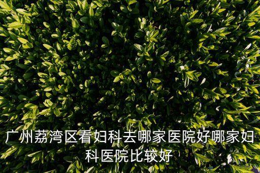 廣州荔灣區(qū)看婦科去哪家醫(yī)院好哪家婦科醫(yī)院比較好