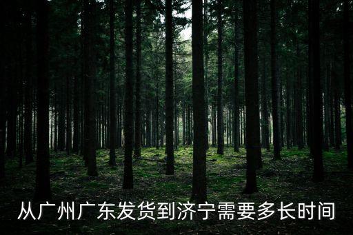 從廣州廣東發(fā)貨到濟(jì)寧需要多長時間