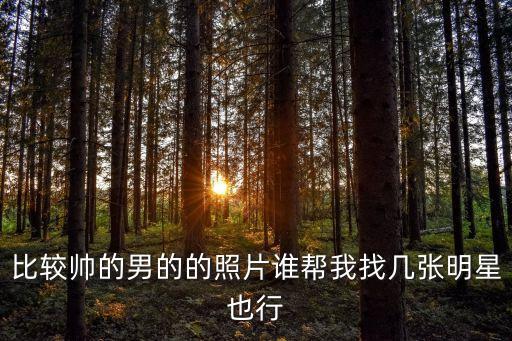 明星照片男，比較帥的男的的照片誰幫我找幾張明星也行