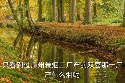 只看到過廣州卷煙二廠產的雙喜那一廠產什么煙呢