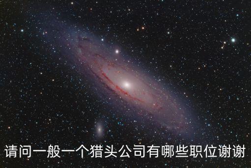 請問一般一個(gè)獵頭公司有哪些職位謝謝