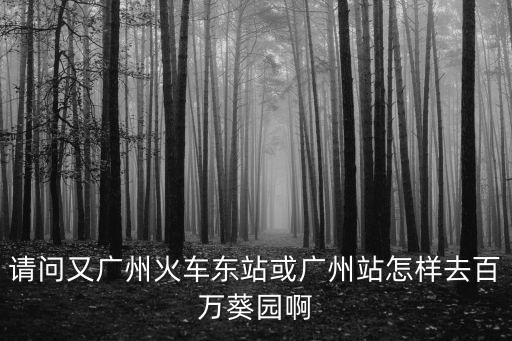 葵園到廣州站，你好請(qǐng)問百萬葵園怎么去我坐高鐵到廣州南站