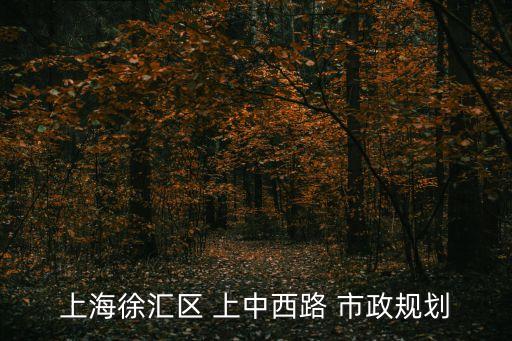 上海徐匯區(qū) 上中西路 市政規(guī)劃