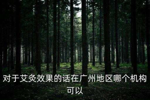 對于艾灸效果的話在廣州地區(qū)哪個(gè)機(jī)構(gòu)可以