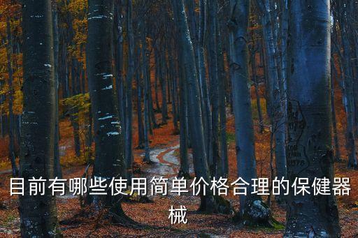 目前有哪些使用簡單價格合理的保健器械