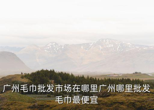 廣州毛巾批發市場在哪里廣州哪里批發毛巾最便宜