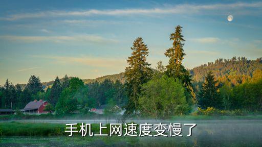 手機上網(wǎng)速度變慢了