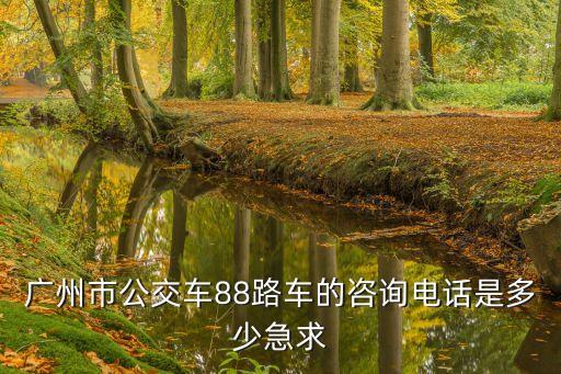 廣州市公交車88路車的咨詢電話是多少急求