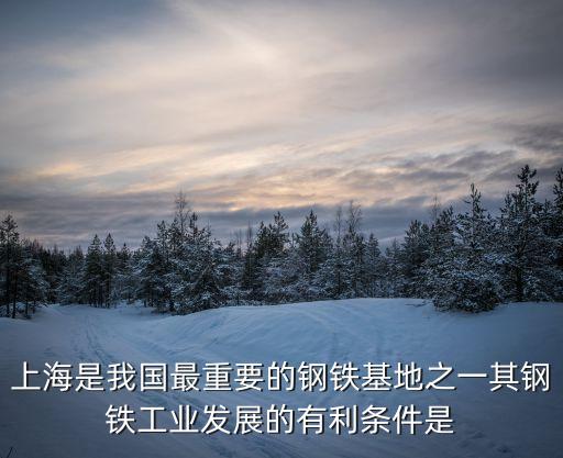上海是我國最重要的鋼鐵基地之一其鋼鐵工業發展的有利條件是