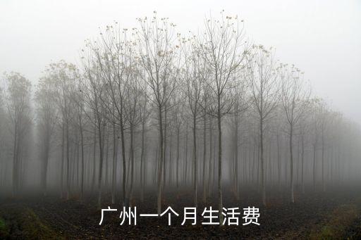 廣州一個月生活費
