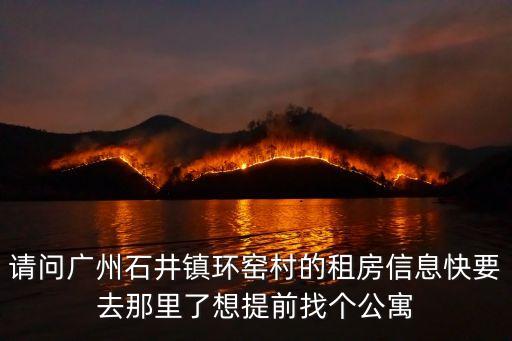 請問廣州石井鎮環窯村的租房信息快要去那里了想提前找個公寓