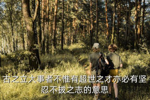 古之立大事者不惟有超世之才亦必有堅忍不拔之志的意思